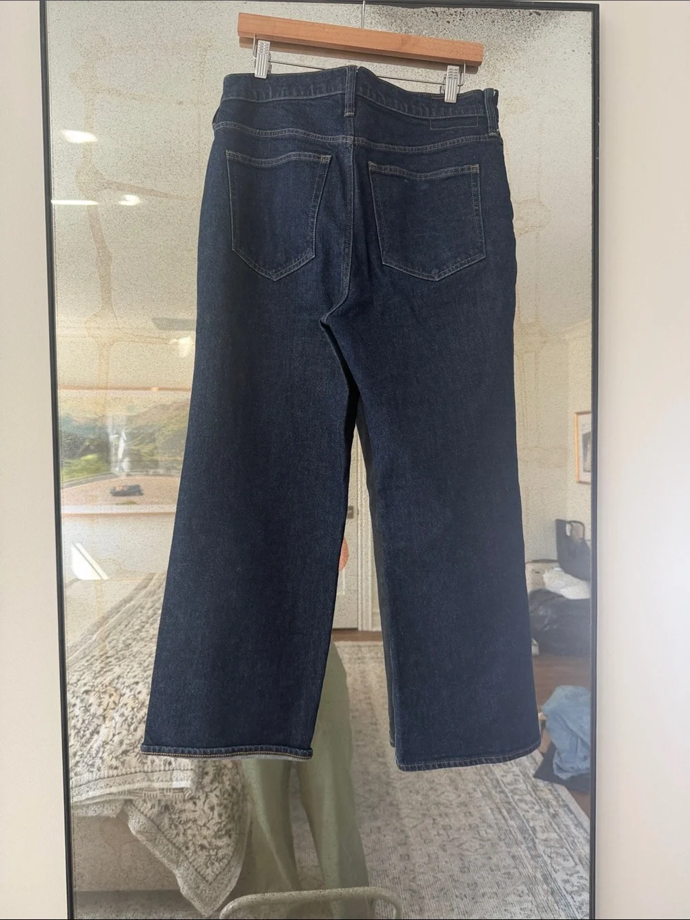J. Crew Dark Indigo Wide-Leg Jeans